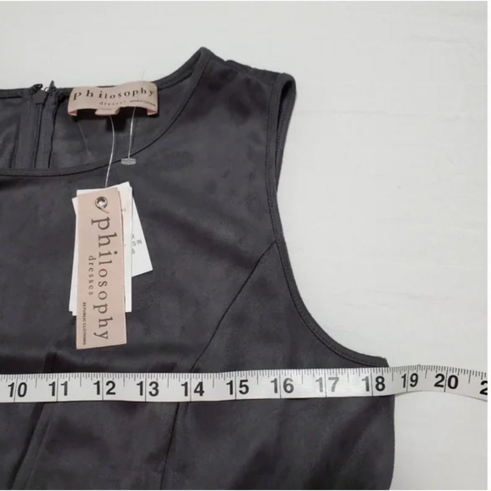 PHILOSOPHY FAUX LEATHER SHEATH DRESS - SIZE 6 - Picture 11 of 13